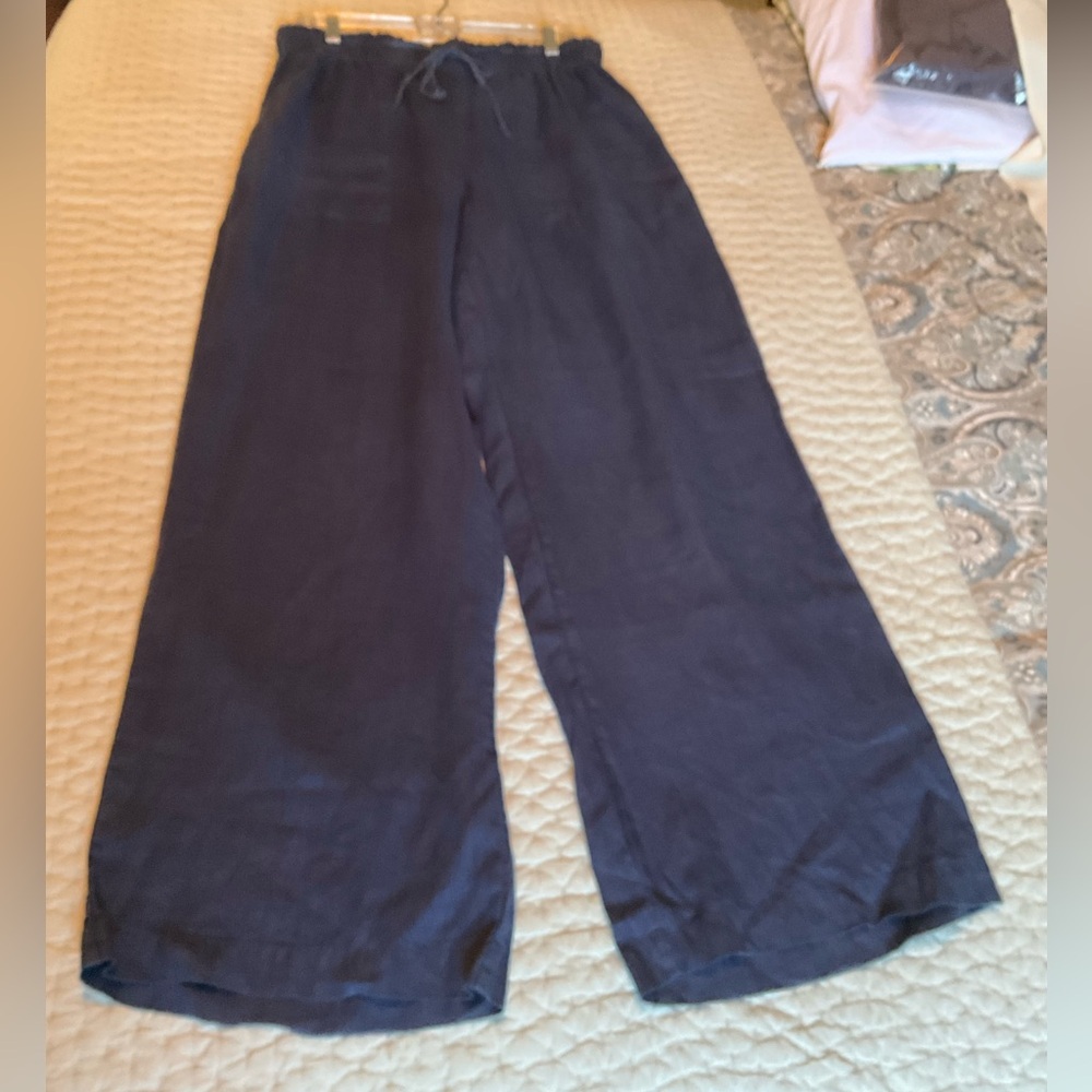 Michael Stars Blue Linen Pants Large